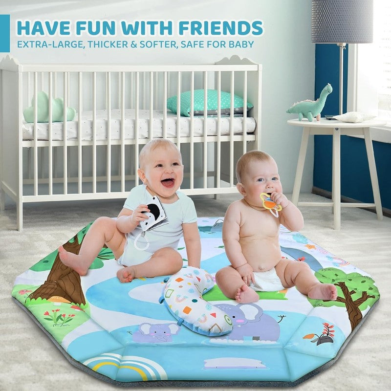 8 in 1 Baby Gym Play Mat Tummy Time Ball Pit w/ Toys 0 12M3