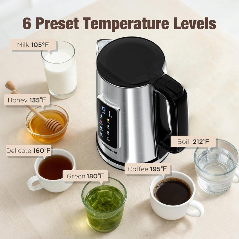Electric Kettle 1.7L Touch Screen 6 Temp STRIX Auto Shut Off Double Wall2