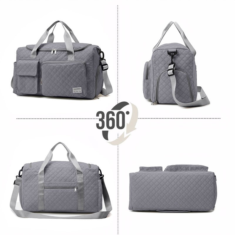 Travel Duffle Bag for Women Men, Weekender Overnight Bags Carry on Gym Bag with7