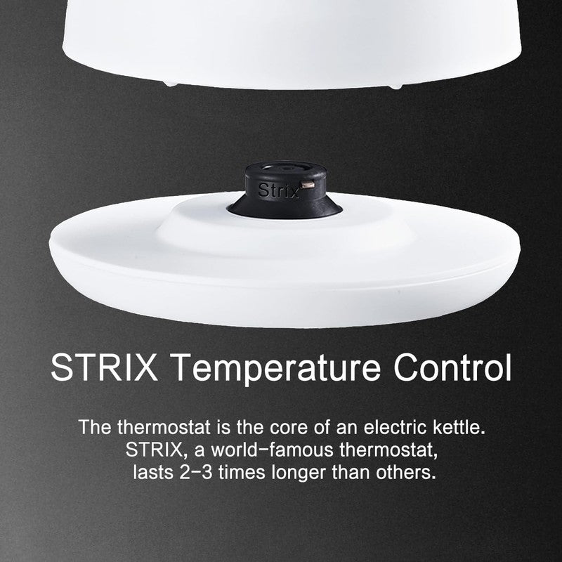 Electric Kettle 1.5L Stainless Steel Double Wall 5 Keep Warm Porcelain White8