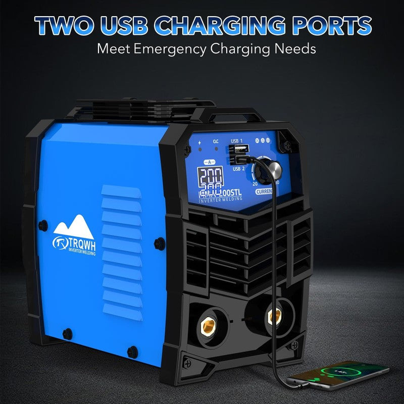 200A Mini Welding Machine 110V Stick Welder ARC Welder Machine IGBT Inverter MMA2