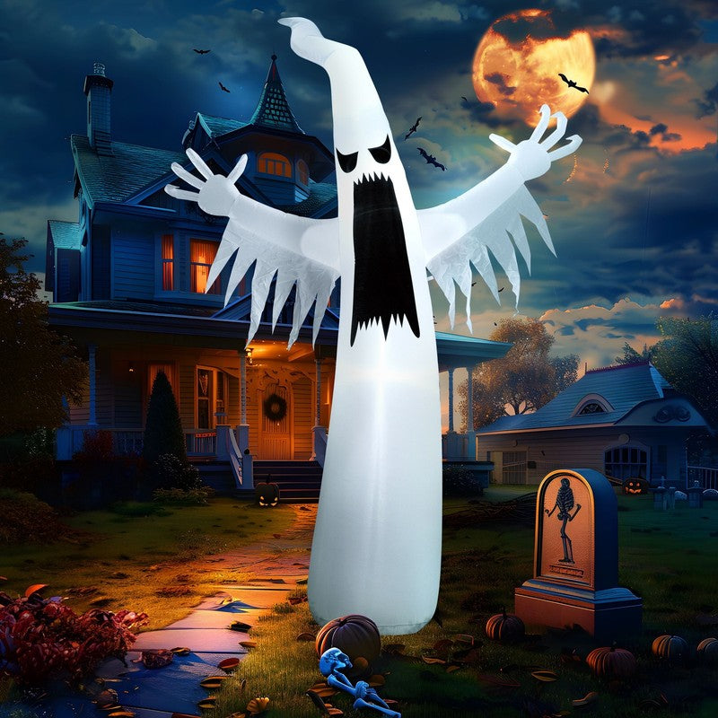 12Ft Halloween Ghost Inflatable w/ LEDs Outdoor Yard Blow Up Decoration9