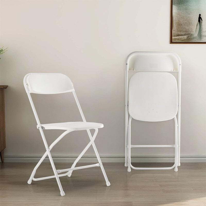 Plastic Folding Chair Set of 4, 330LB Load Capacity Lightweight for Indoor/Outdo6