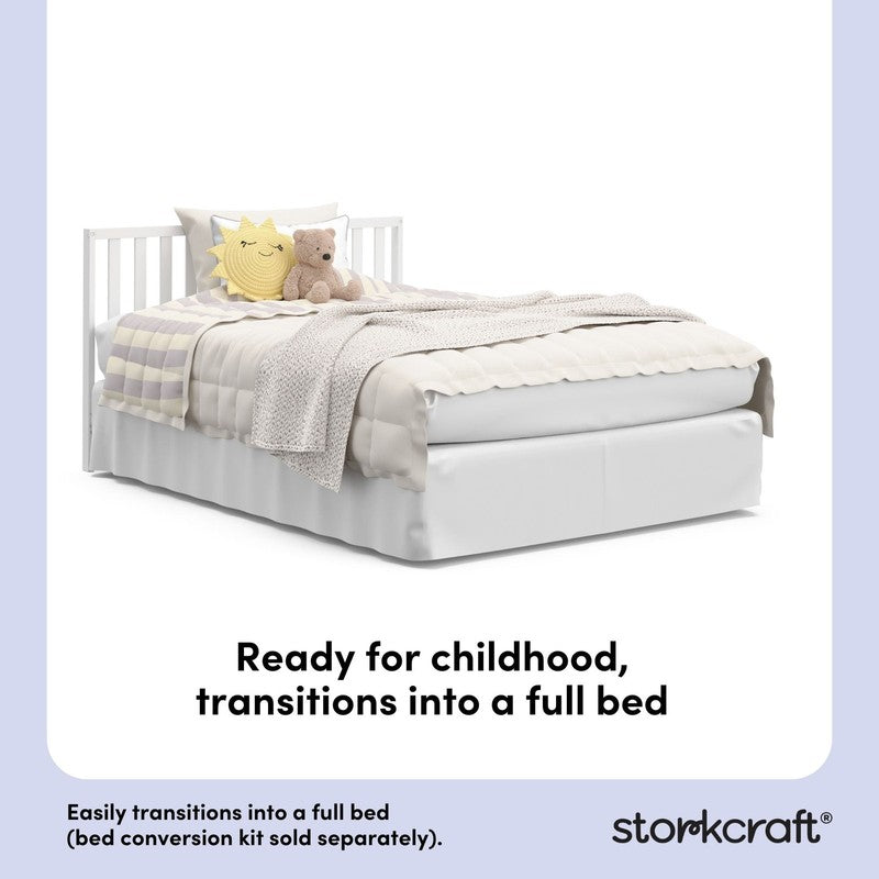 Sunset 5-In-1 Convertible Baby Crib, White10