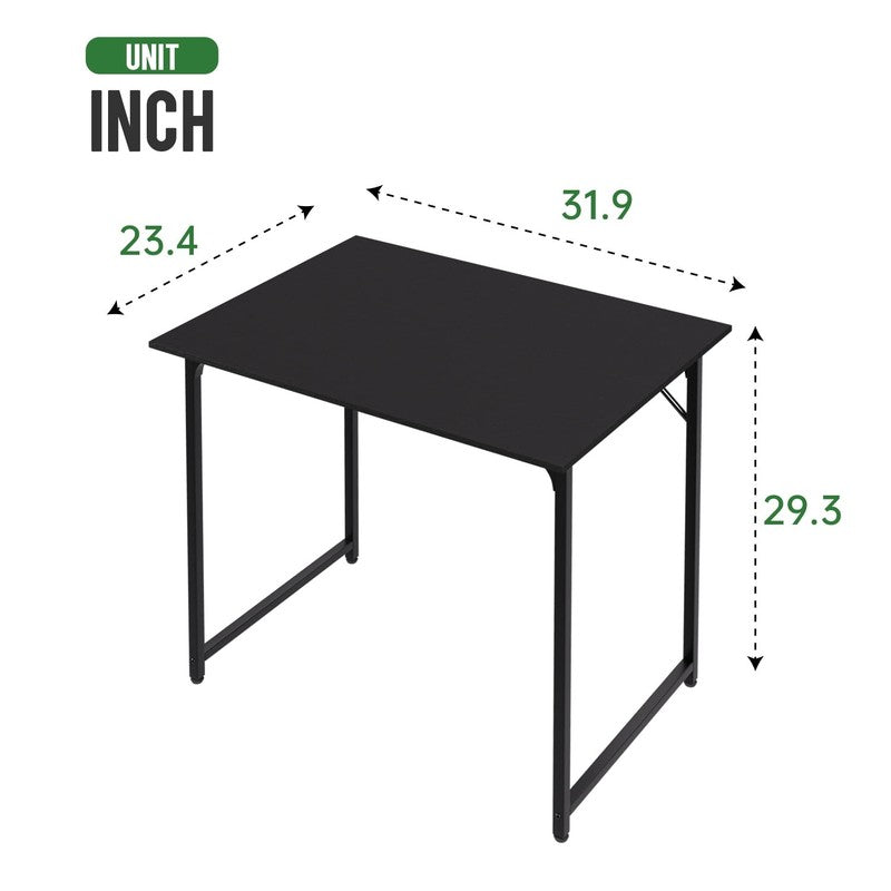 32" Metal Frame Computer Desk Modern Style for Students & Adults Black2