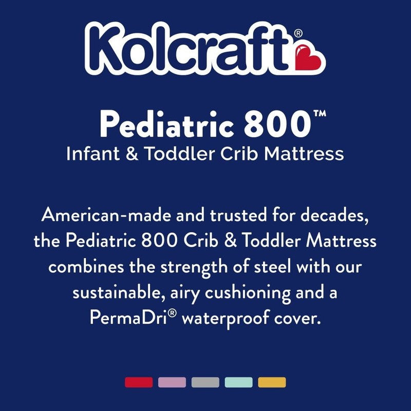 Pediatric 800 Crib Toddler Mattress Extra Firm 80 Coil Waterproof Ecru11