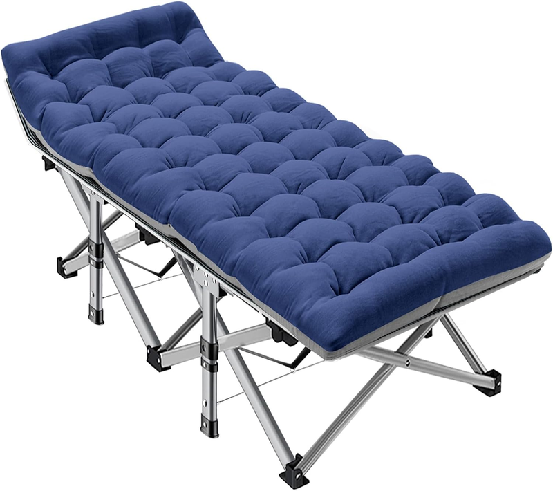 Camping Cot 28" Extra Wide Heavy Duty 1200D Oxford Folding Bed w/ Mat Carry Bag10