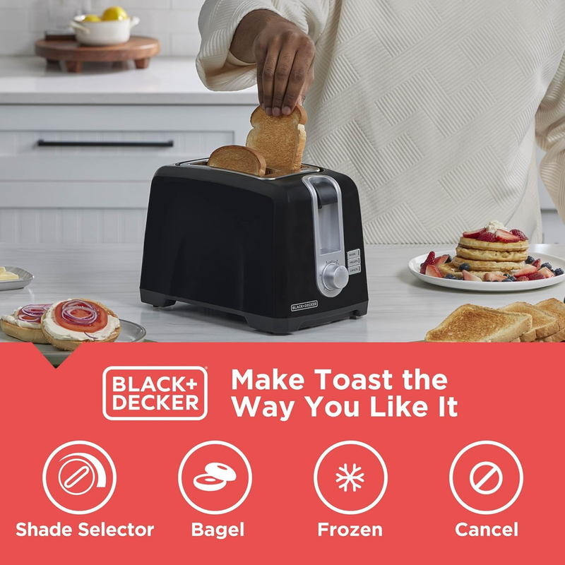 2-Slice Toaster, T2569B, Extra Wide Slots, 6 Shade Settings, 850 Watts, Crumb Tr1