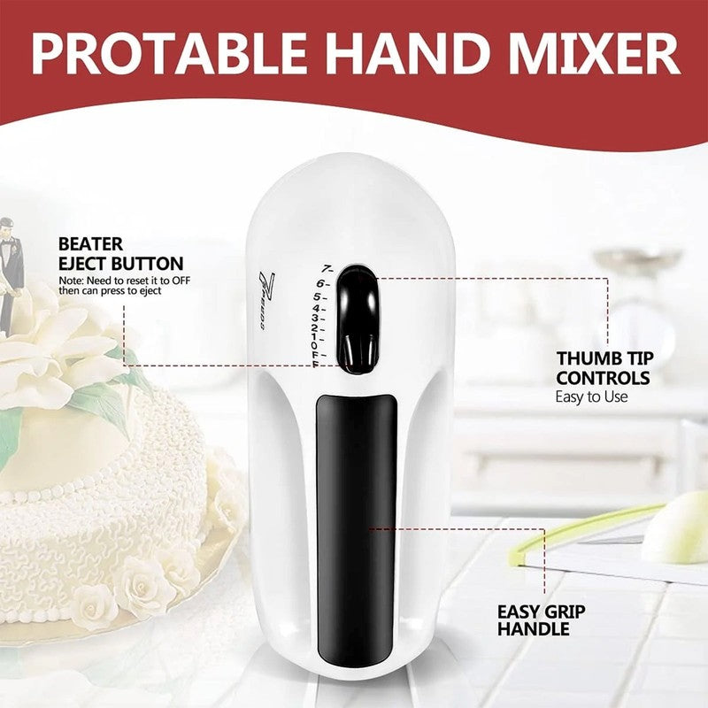 Electric Hand Mixer, 7-Speeds Lightweight Hand-Hand Blender Mixer, Portable Powe1