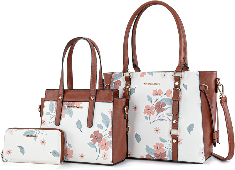 3PCS Purses for Women Tote Bag and Wallet Set Shoulder Satchel Handbags10