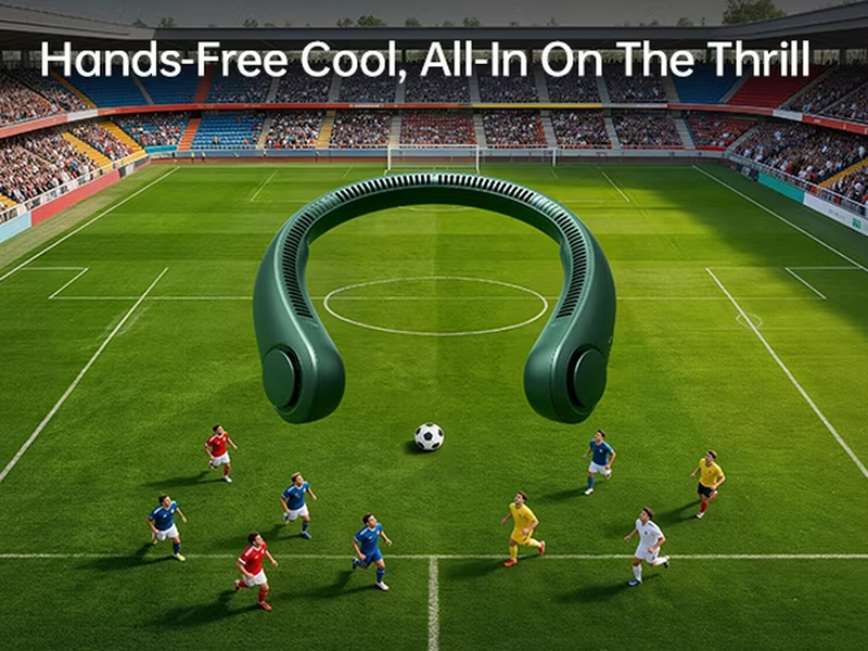 Portable Neck Fan Bladeless Wearable Hands Free 5 Speed 16H Green8