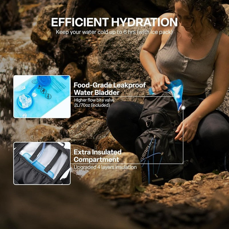 Hydration Backpack 18L with Water Bladder 2L/3L Hiking Water Backpack Women Men 2