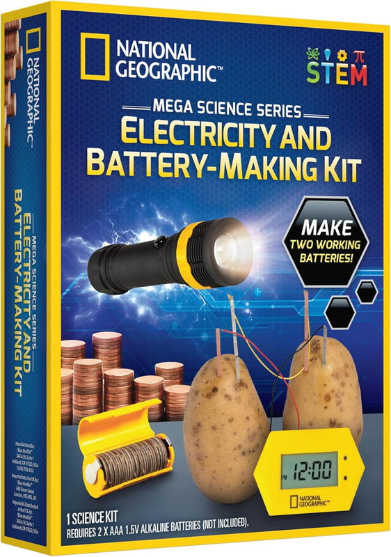 National Geographic Battery Making Kit Potato Clock STEM Science Toy0