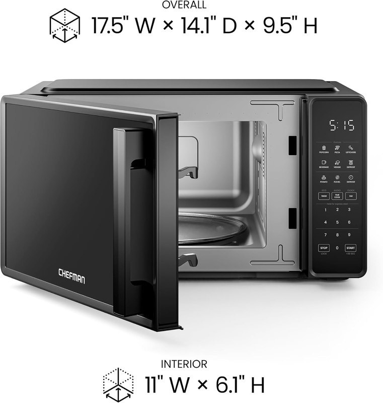 Countertop Microwave Oven 0.7 Cu. Ft., 700 Watts with 10 Power Levels, 6 Cooking6