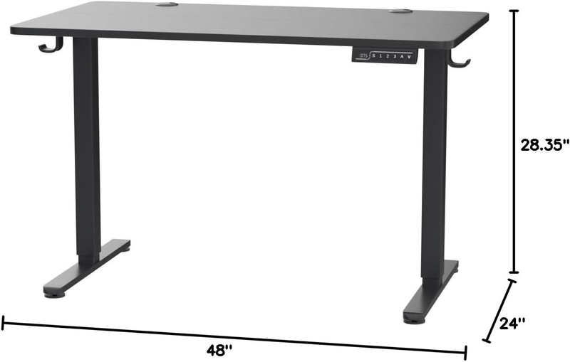 Height Adjustable Electric Standing Desk, 47.2 X 23.6 Inches Sit Stand up Desk, 2