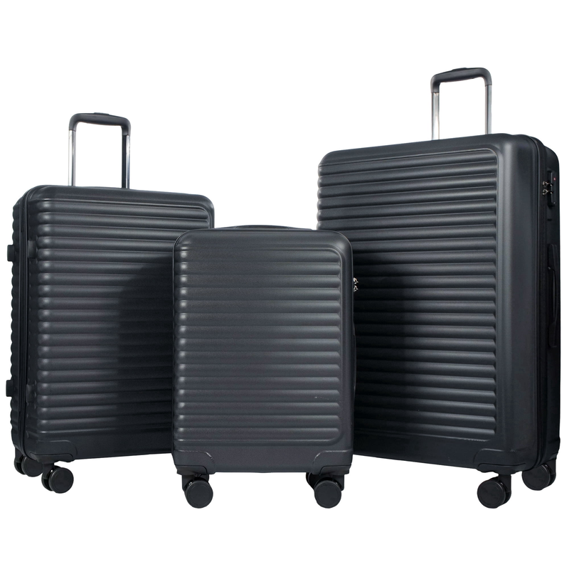 3 Piece Hardside Luggage Set Hardshell Lightweight Suitcase with TSA Lock Spinne0