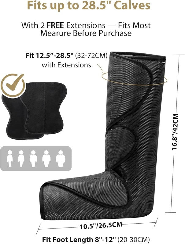 Leg & Foot Massager Air Compression Circulation Pain Relief w/ Extensions4