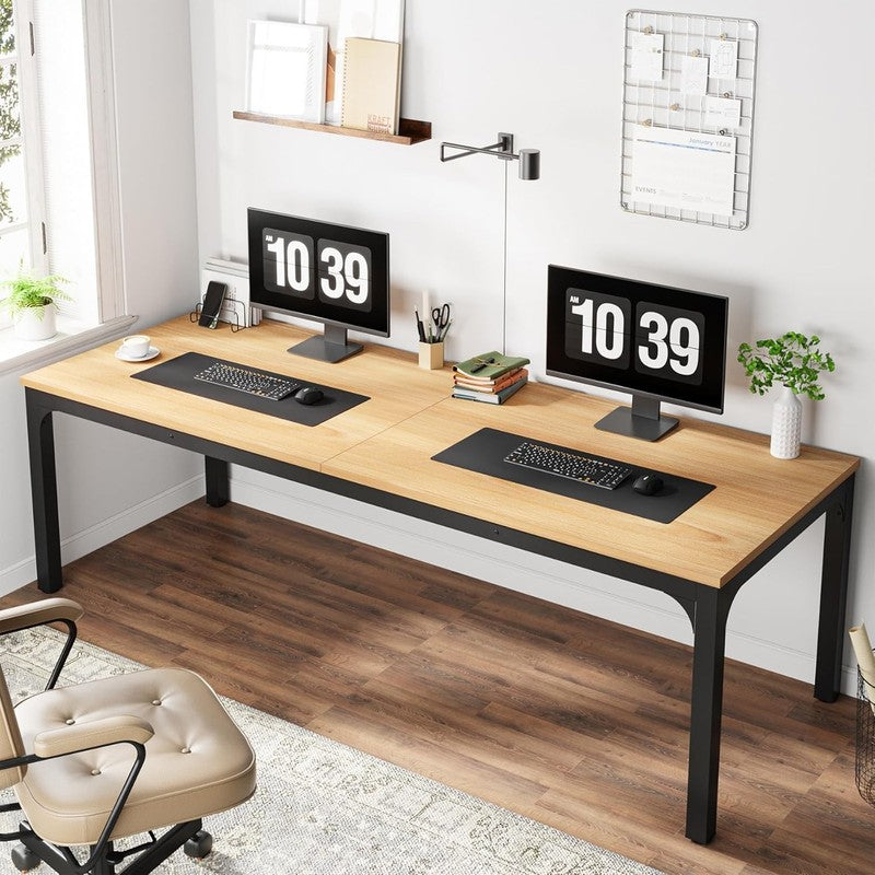 78.7'' Extra Long 2 Person Computer Desk Double Workstation Home Office2