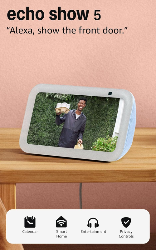 Echo Show 5 Smart Display Alexa 2X Bass Clear Sound Cloud Blue9