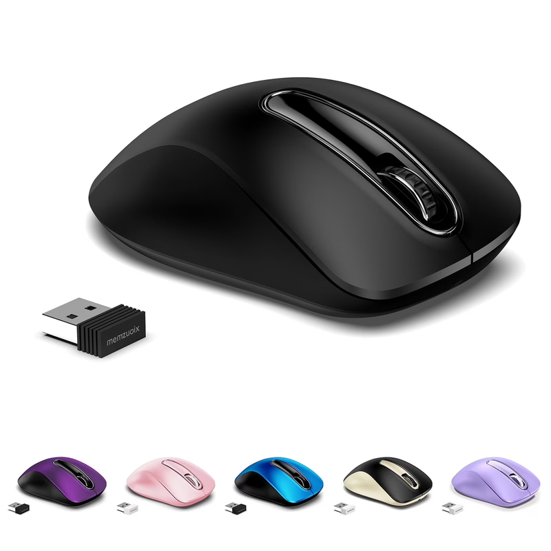 Wireless Mouse 1400 DPI 5 Button USB Receiver for PC Laptop Mac Black10