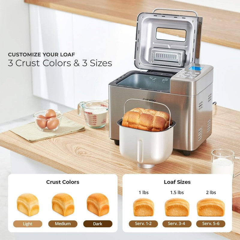 2LB Bread Maker Machine 15 Menus 3 Crusts Fruit & Nut Dispenser1