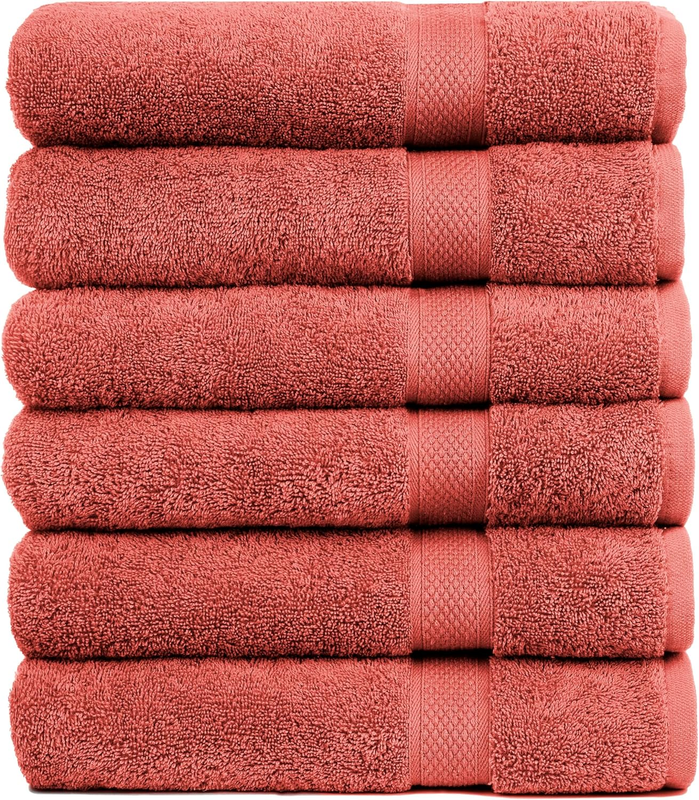 Pleasant Home Bath Towels Set of 6 (24” X 50”) 100% Cotton, 515 GSM | Lightweigh10