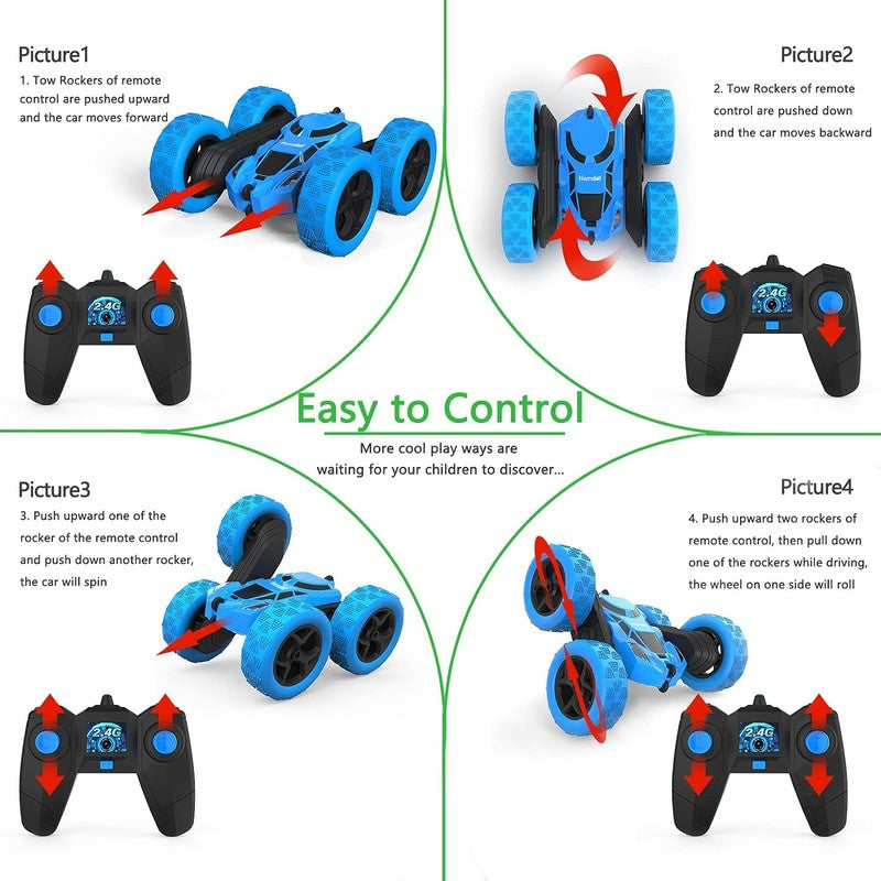 360° RC Stunt Car 4WD Double Sided with LED Rechargeable Kids Toy3