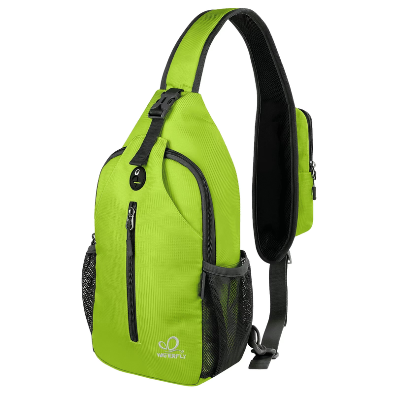 Unisex Hiking Travel Nylon Sling Bag Cross Body Shoulder Chest Bag,Fluorescen10