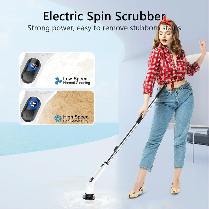 Electric Spin Scrubber, Full Body IPX7 Waterproof Bathroom Scrubber with Power L1