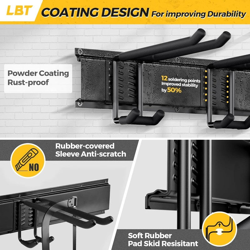 66" Garage Tool Organizer Wall Mount   720Lbs Garden Tool Organizer with Adjusta3