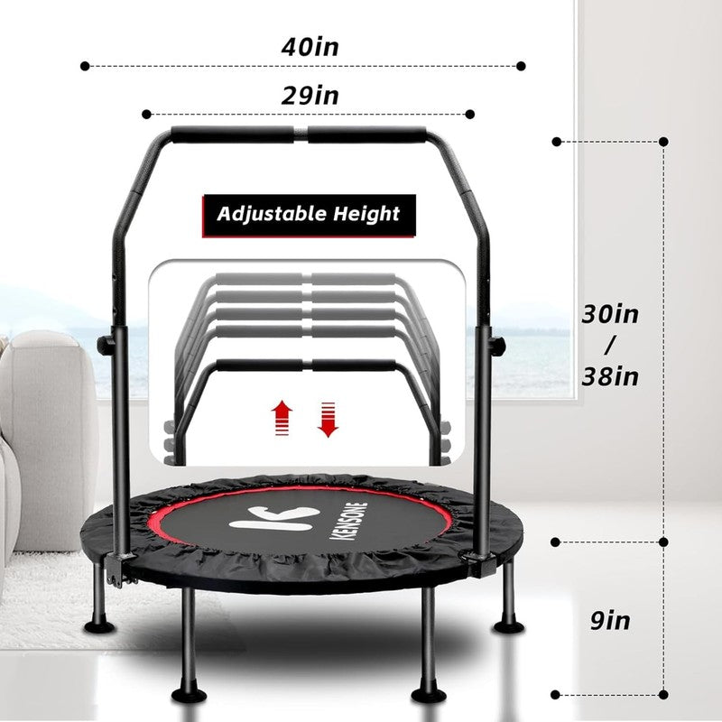 KENSO 40"/48" Foldable Mini Trampoline for Kids & Adults, Max Load 450 Lbs3
