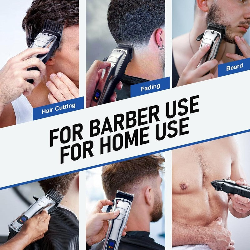 Cordless Hair Clippers for Men | Professional Barber Trimmer with LED Display6