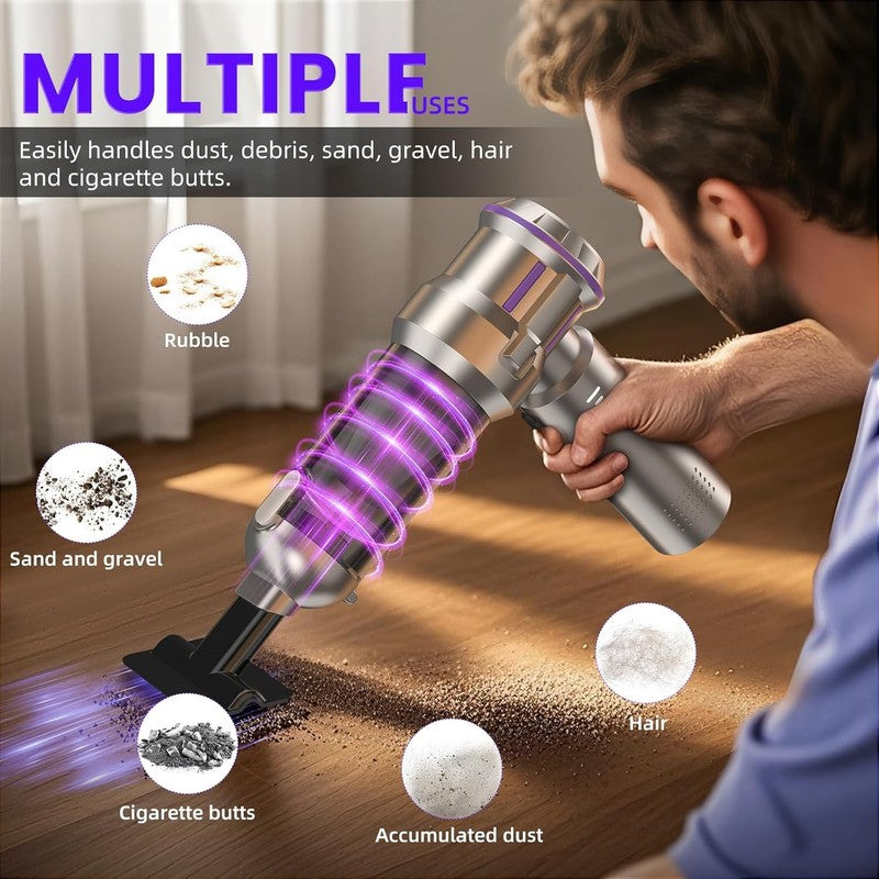 Handheld Cordless Car Vacuum 4 in 1 28000Pa Mini Vacuum Home Office Pet Hair5