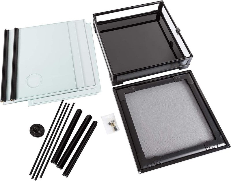 30 Gal Reptile Glass Terrarium Front Opening Double Door Screen Vent 18x18x244