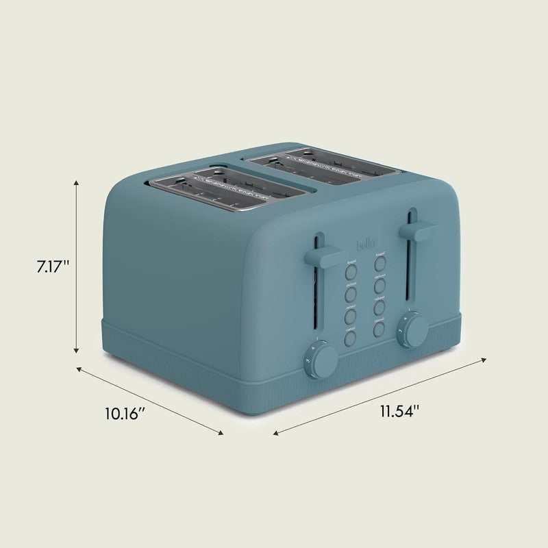 4 Slice Toaster 900W 6 Shade Reheat Cancel Anti Jam Auto Shut Off Tray Surf7