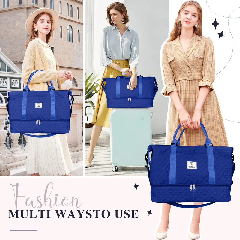 Travel Duffle Bag Weekender Bags for Women with Shoe Compartment Carry on Overni7