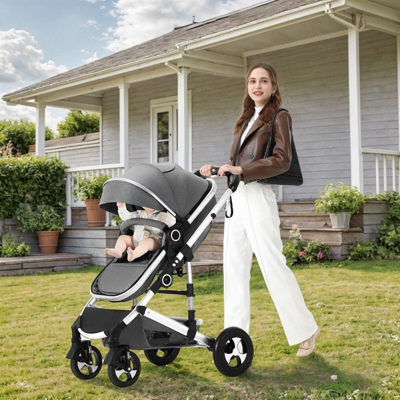 3-In-1 Convertible Baby Stroller with Big Seat and Adjustable Canopy, 24 Pound, 6