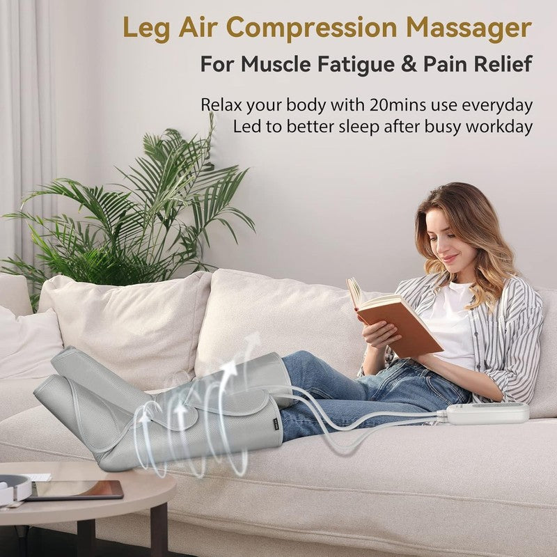 Air Compression Leg & Foot Massager for Pain, Swelling, Circulation, Gift1