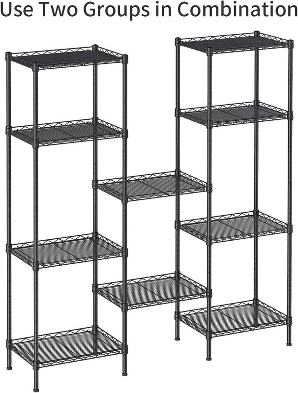 Adjustable 5 Tier Metal Wire Shelving Unit for Kitchen, Closet, Bathroom, Black6