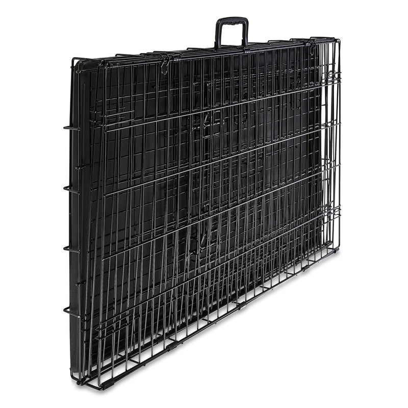 Wire Dog Crate, Double-Door, Divider and Leak-Proof Tray, Metal, Foldable, Durab2