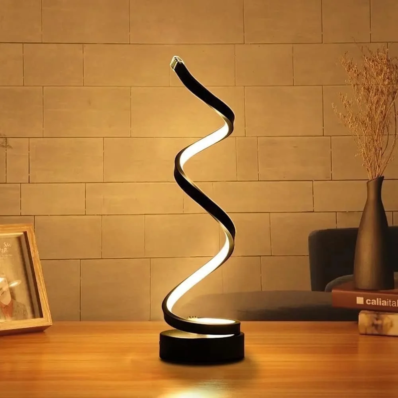 LED Table Lamp Modern Minimalist Dimmable 12W 3 Color Bedside Desk Black8
