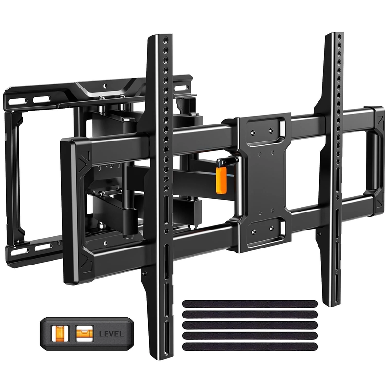 Full Motion TV Wall Mount Bracket with Tool Free Tilt for 42 90 Inch Tvs, 6 Arti9