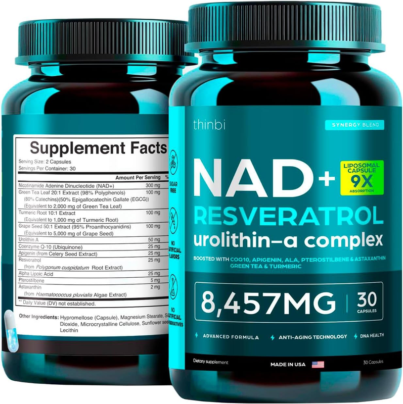 Extra Strength NAD Supplement with Green Tea & Resveratrol for Men & Women10