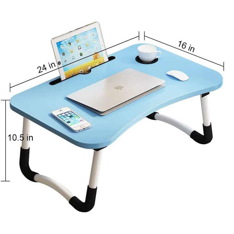 Laptop Desk Foldable Bed Tray Table Stand for Bed/Sofa Couch Floor Blue5