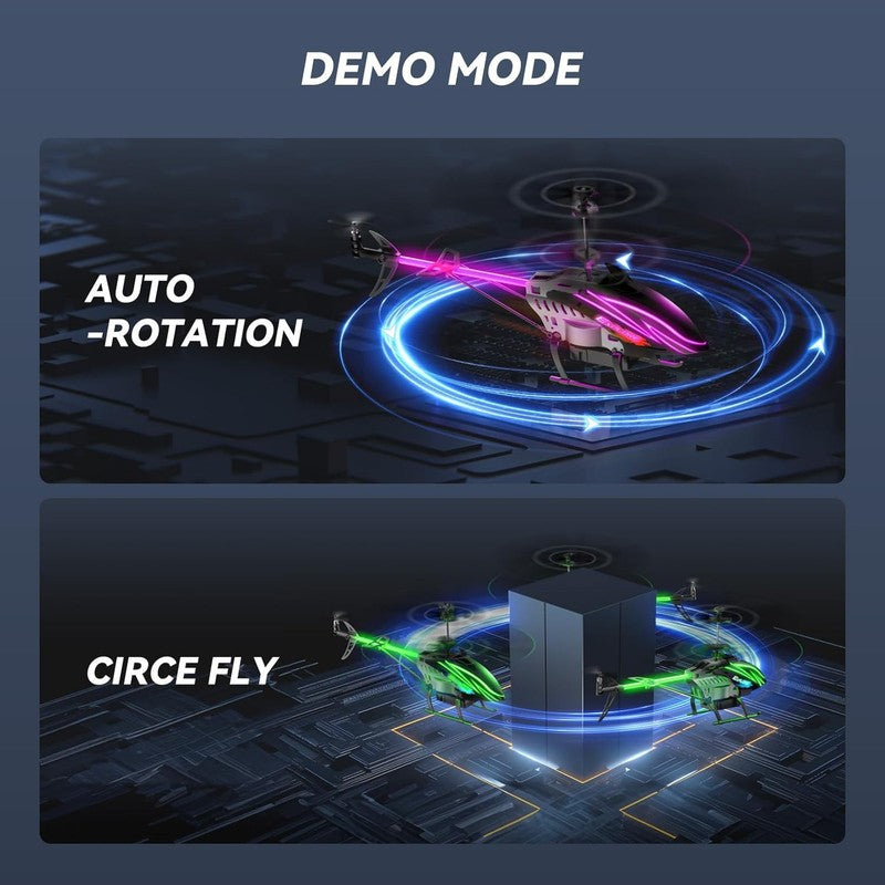Remote Control Helicopter Kids Toy 30Mins Flight 2 Batteries LED Lights4