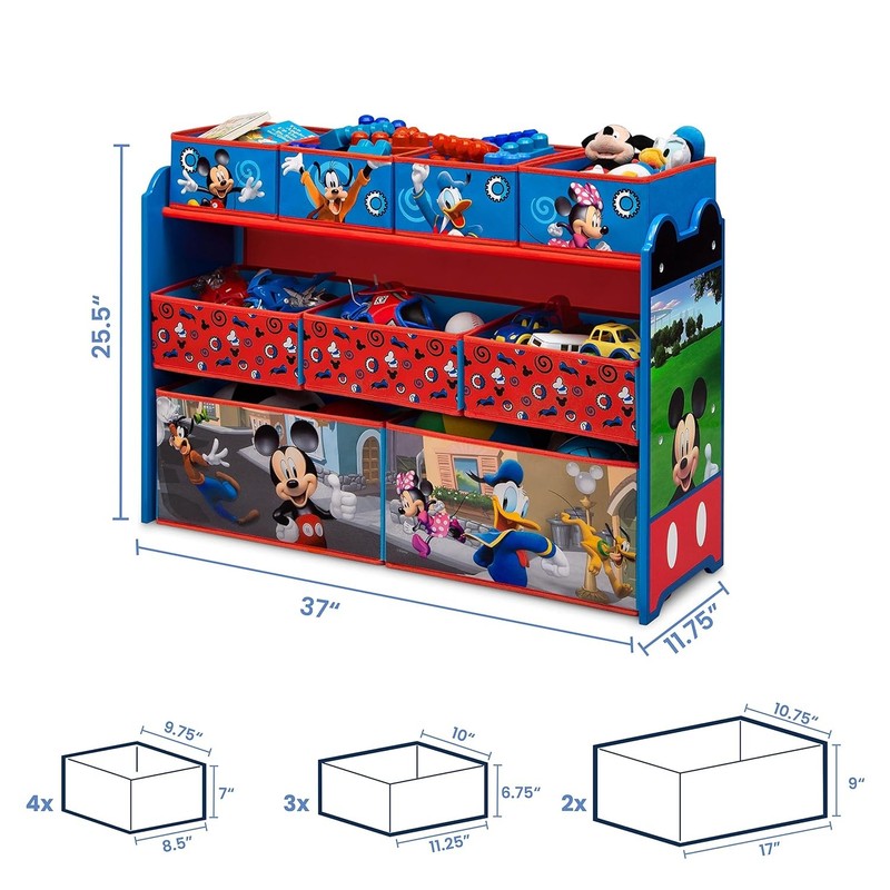Mickey Mouse 9-Bin Toy Organizer Deluxe Storage Greenguard Gold Certified4