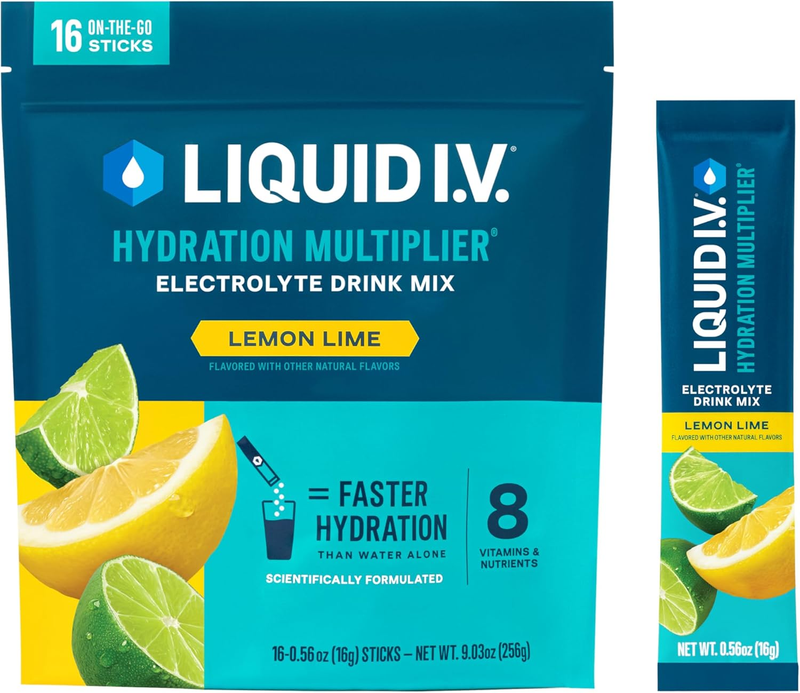Liquid I.V. Hydration Multiplier Lemon Lime Electrolyte Mix 16 Servings9