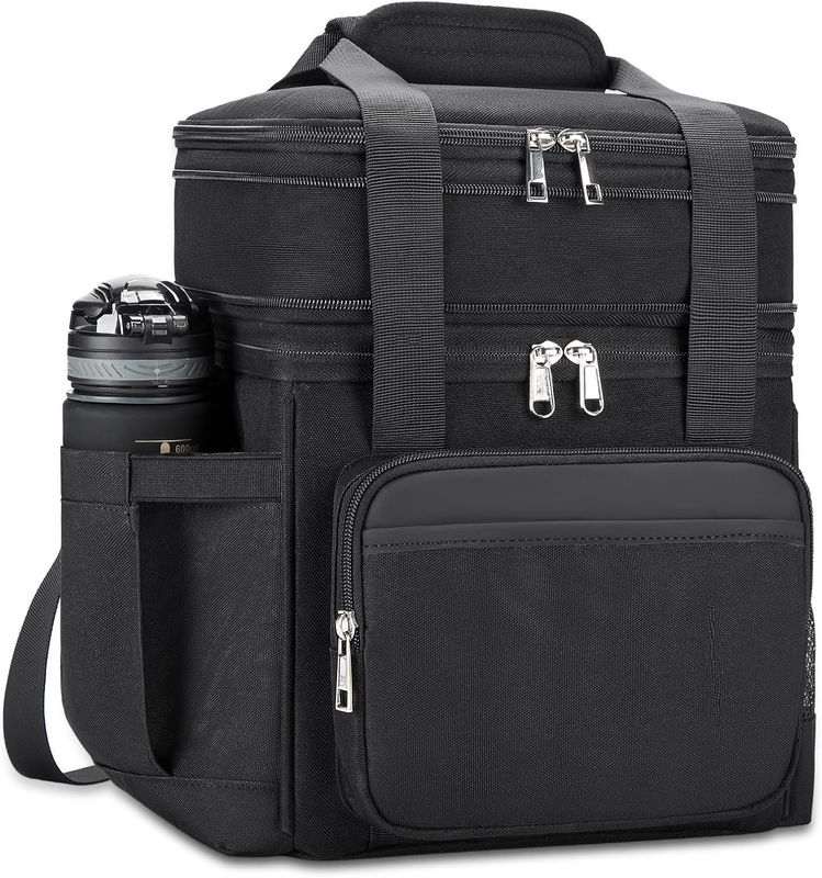 Insulated Lunch Bag & Box 15L Double Deck Reusable Cooler Tote Leakproof Large9