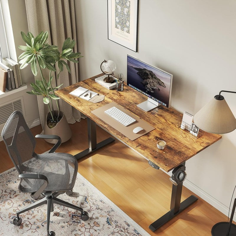 48"x24" Electric Standing Desk Adjustable Sit Stand Computer Table Rustic Brown3