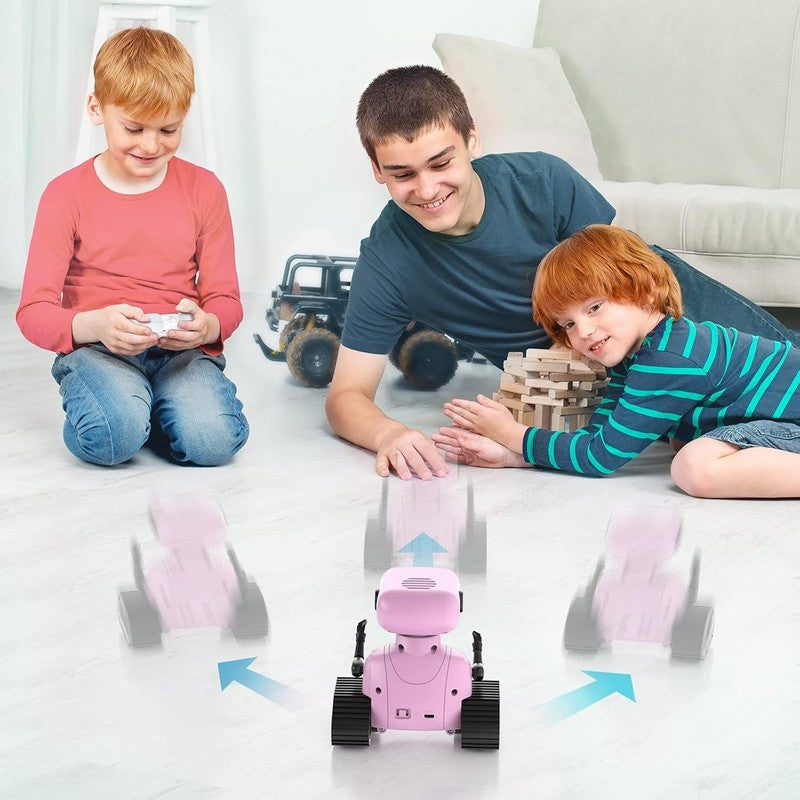 Girls Robot Toy, Rechargeable RC Robot for Kids, Remote Control Toy with Music a6